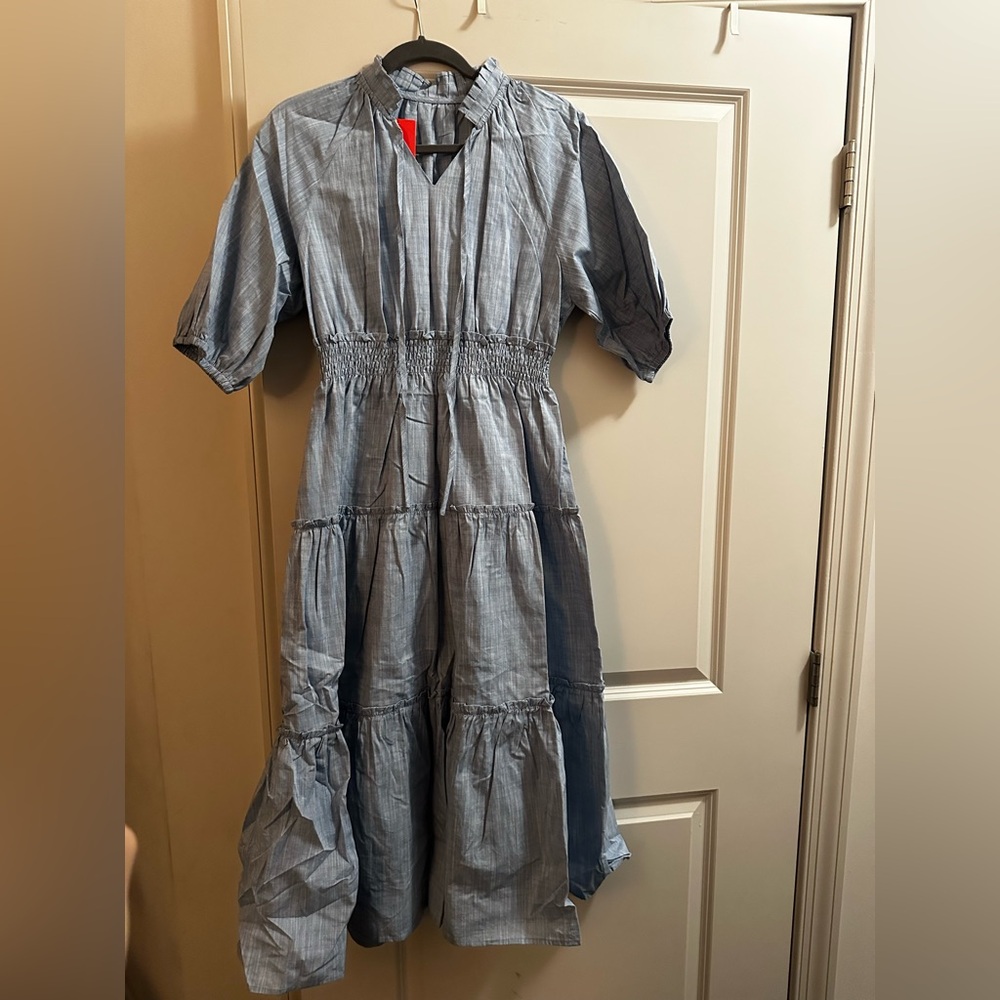 Amazon Midi Dress in Light Blue